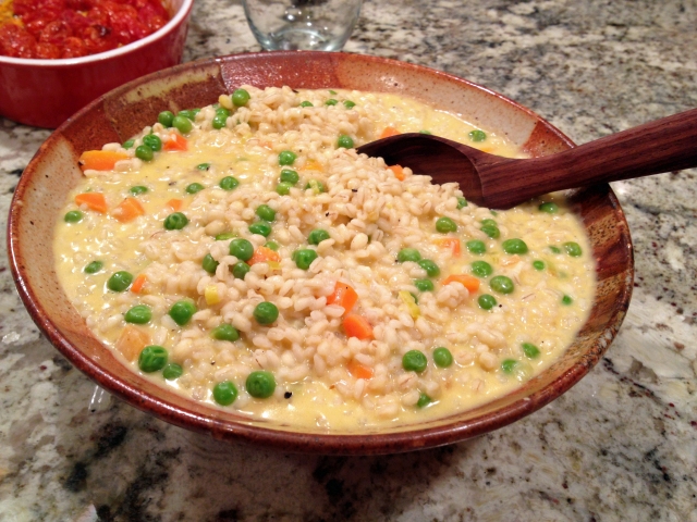Barley Risotto with Peas