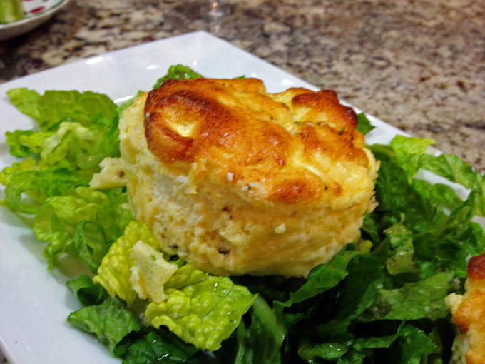 Herbed Goat Cheese Souffle