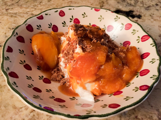 Apricot Compote Served