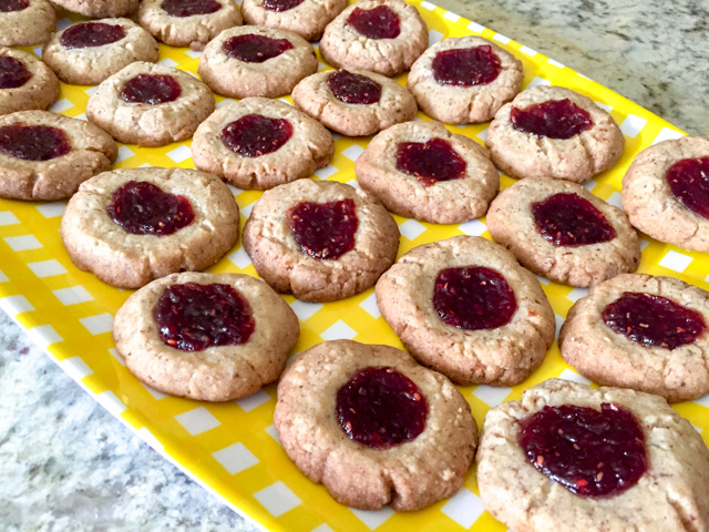 Pecan Raspberry Thumbprint Cookies-3