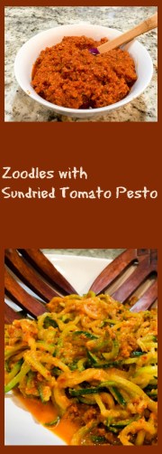 Zoodles with Sundried Tomato Pesto